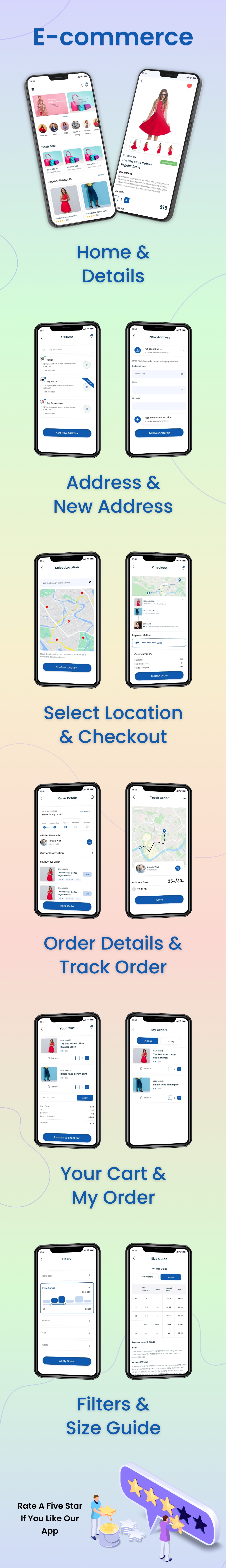 Flutter E-commerce UI Kit 2.0 supported - 1